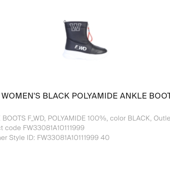 F_WD Black POLYAMIDE Boots - Picture 10 of 10